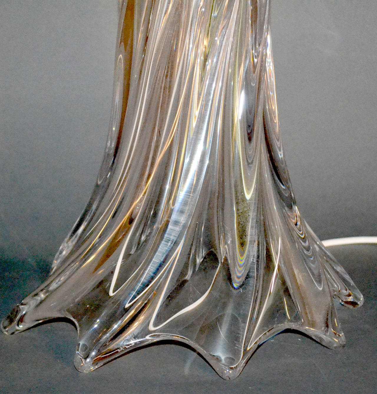 Blown Murano Glass Table Lamps For Sale 1