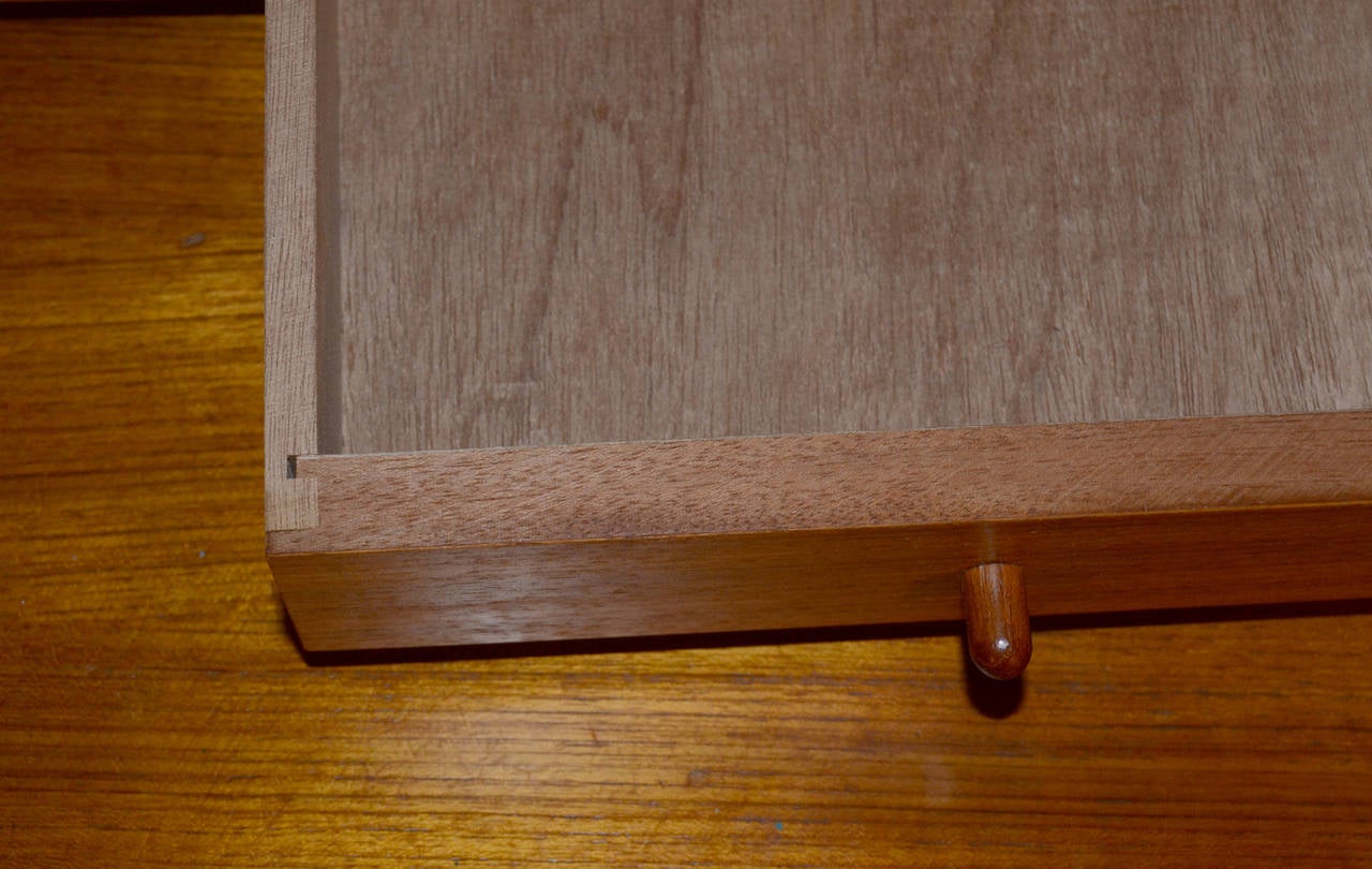 Late 20th Century Danish Teak Rolltop Desk with Four Drawers