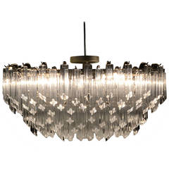 Venini Style Murano Chandelier by Camer in Oval Shape