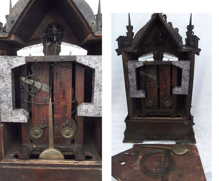 Black Forest Gothic Cathedral Bracket Cuckoo Clock