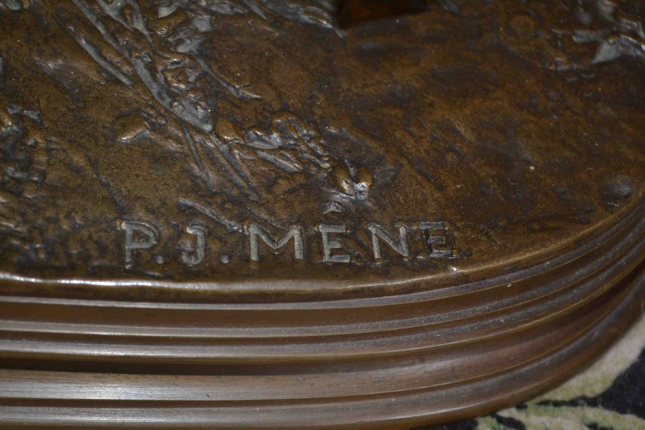 Cast Large Falconer Bronze by P.J. Mene