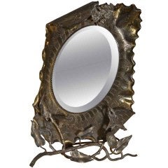 Period Art Nouveau Oval Dressing Mirror