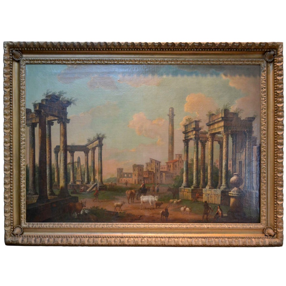 17thC Capriccio by Vanvitelli For Sale
