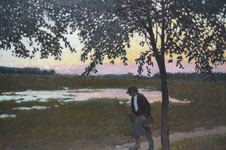 Oil Painting of a gentleman in a field, Hungarian