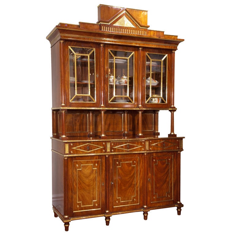 Russian Neoclassic Buffet or Display Case For Sale