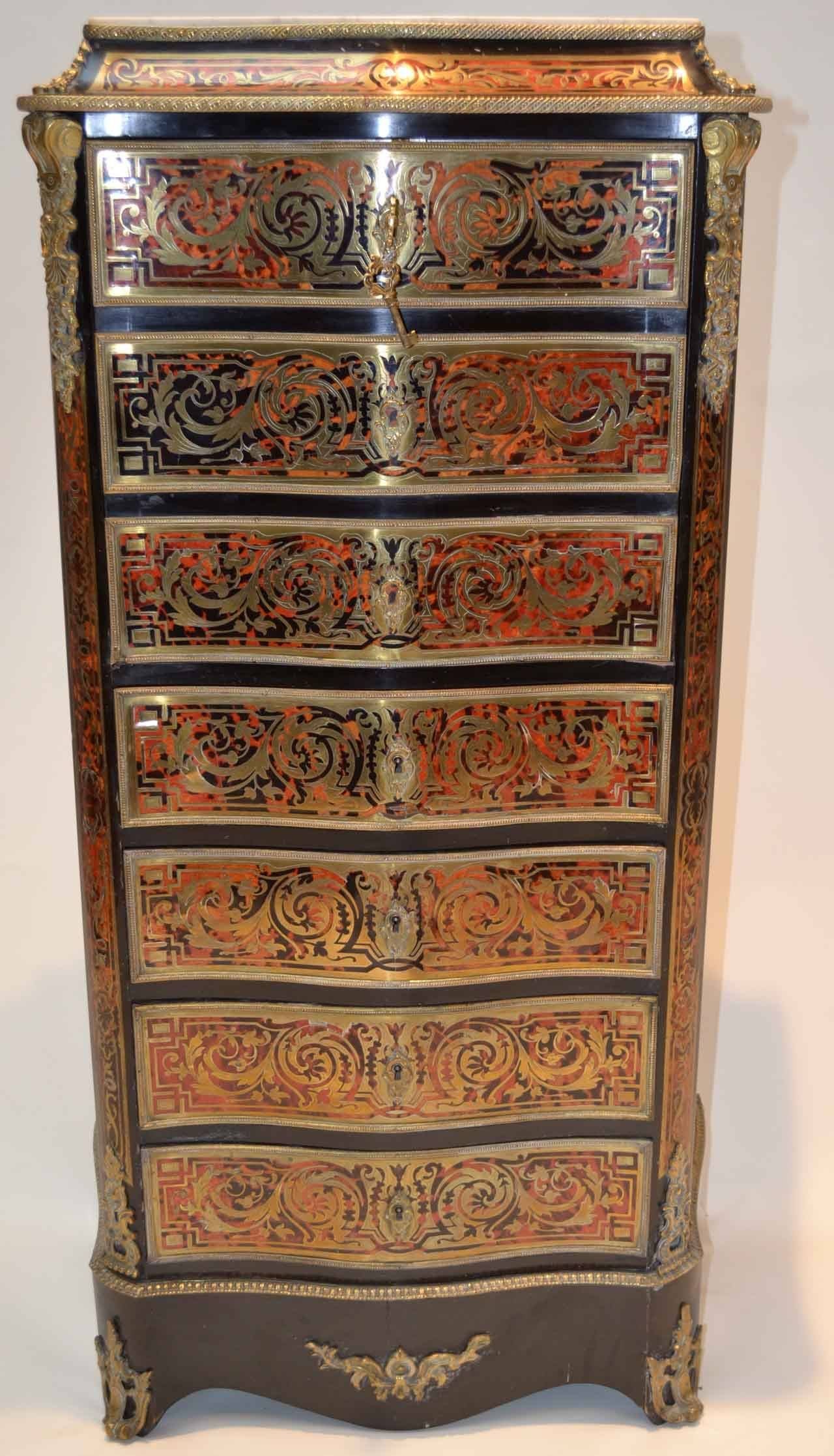 Napoleon III Boulle Abbatant or Chest of Drawers In Excellent Condition For Sale In Vancouver, BC