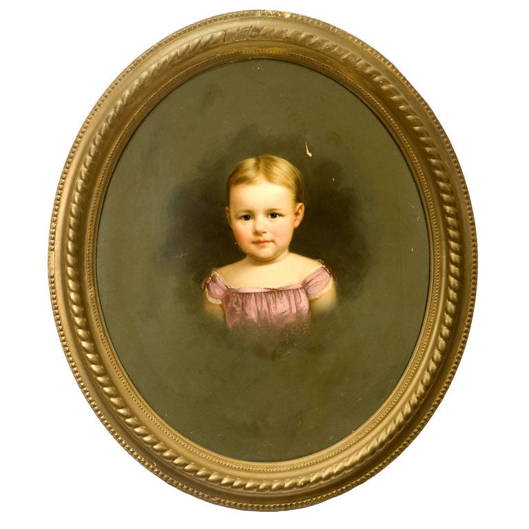 Oil Painting of a Young Child For Sale