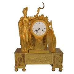 French Empire clock showing Ceres, goddess of the harvest