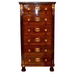 Small period French Empire mahogany chest of drawers