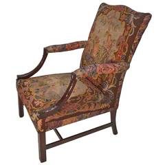 19 Century English Chippendale Style Library Chair