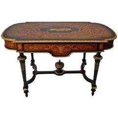 Period Napoleon III Inlaid Desk or Centre Table