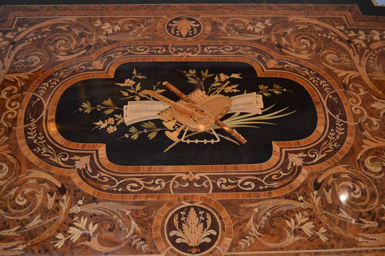 Period Napoleon III Inlaid Desk or Centre Table