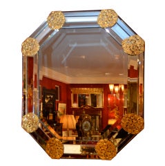 Spanish, (Venetian?) Beveled Mirror With Gilded Bronze Trim