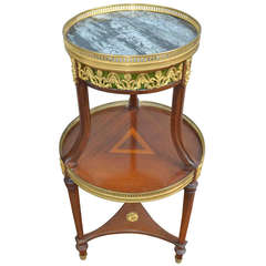 Louis XVI Style Round Tiered Occasional Table