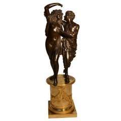 Early 19thC 
Clodion
 Bronze On Gilt Bronze Base