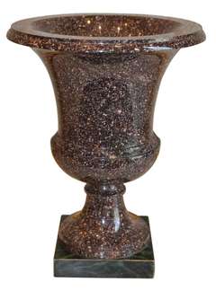 Swedish Porphyry Campana Shaped Vase