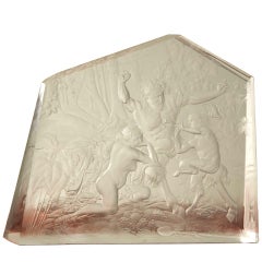 Engraved Moser Glass Sculpture