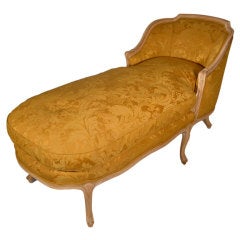 A Louis XV Style Painted Frame Chaise Longue