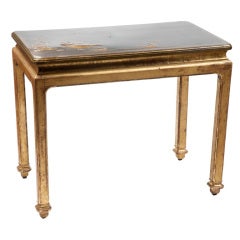 18thC  George I giltwood table with a Japanese lacquer top