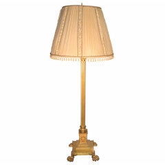 Edwardian Gilded Brass Floor Lamp