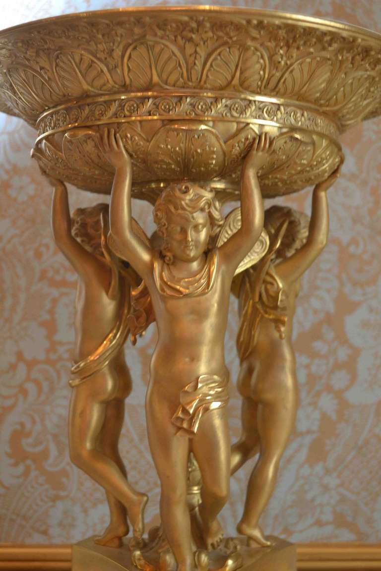French Empire Gilt Bronze Surtout