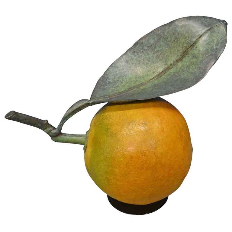 Patinated Bronze Navel Orange by Popliteo, 1997 For Sale
