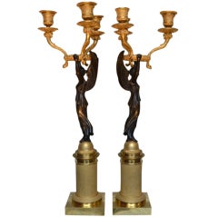 Pair Of 19thc French Empire Candelabra