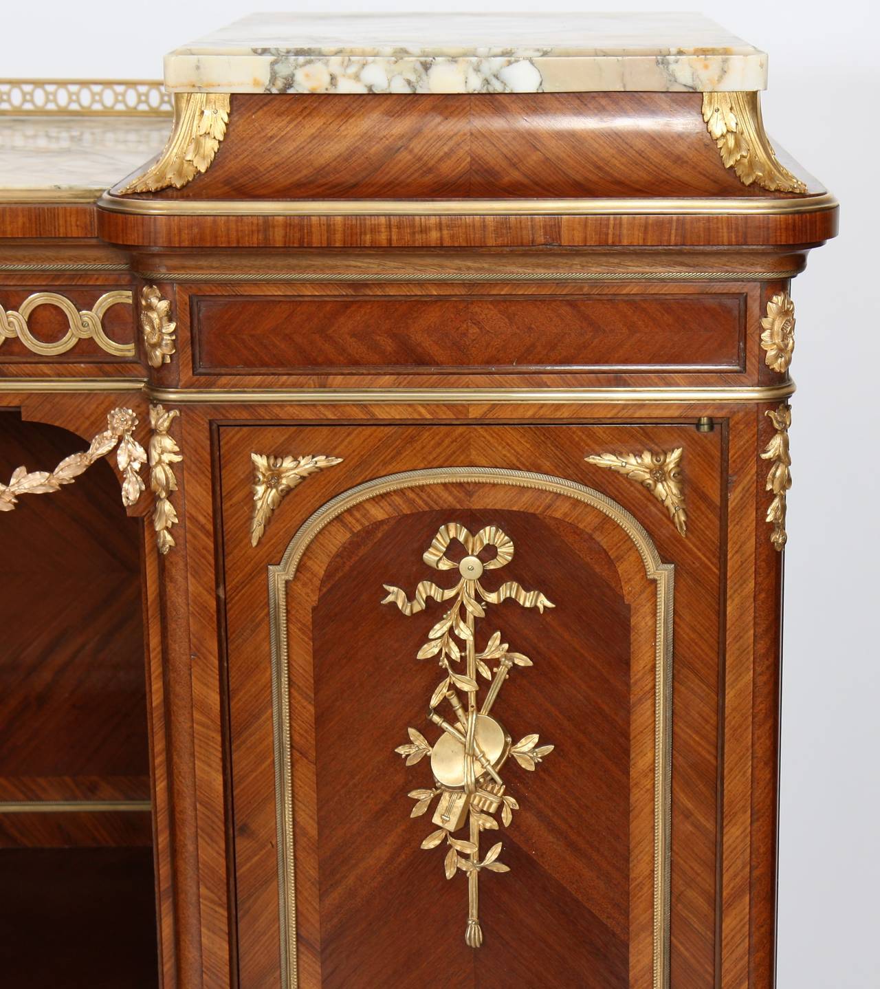 Late 19th Century Inlaid Wood Music Cabinet by Francois Linke