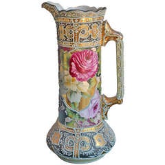 Antique Large German/Bavarian Porcelain Pitcher/Vase