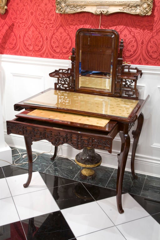 French Dressing Table in the Chinese Style, Signed Linke