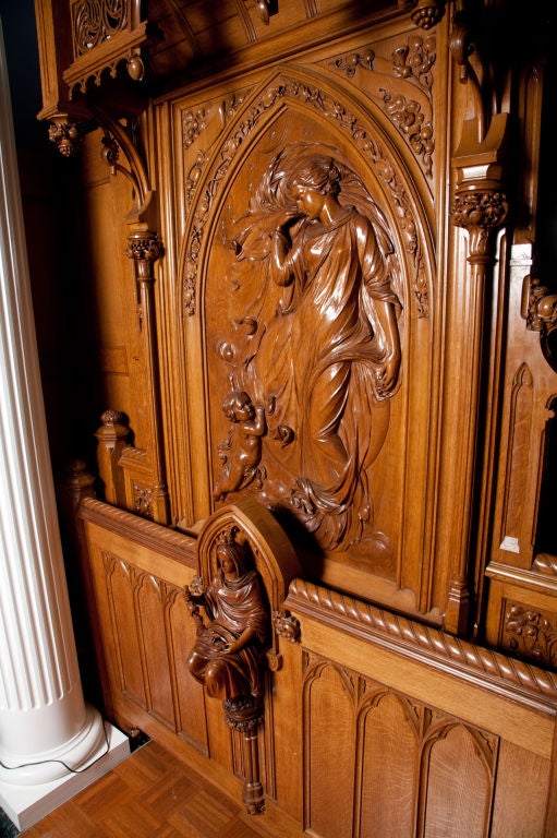 mid 19th Century English Gothic Revival Bed 2