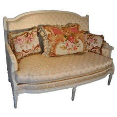 French Louis XVI style painted sofa, (possibly 18thC)