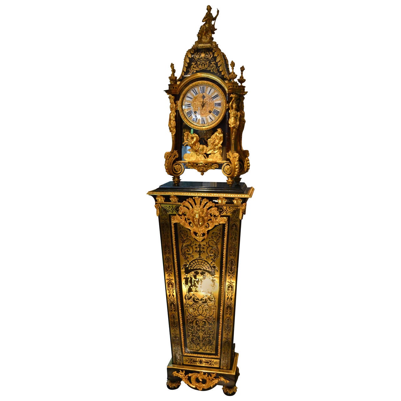 19th Century Boulle Longcase Clock with Provenance For Sale