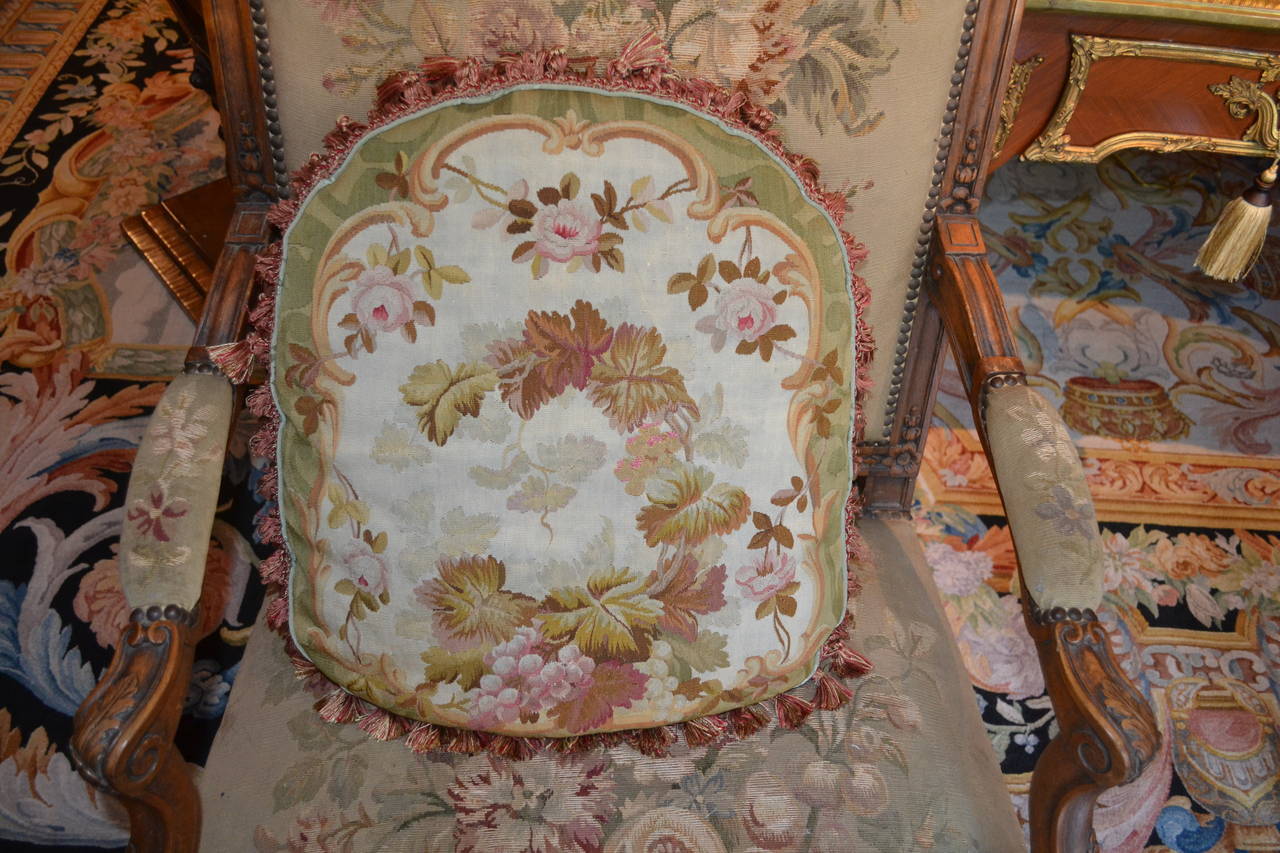 Assorted 18th and 19th Century French Needlepoint Pillows
