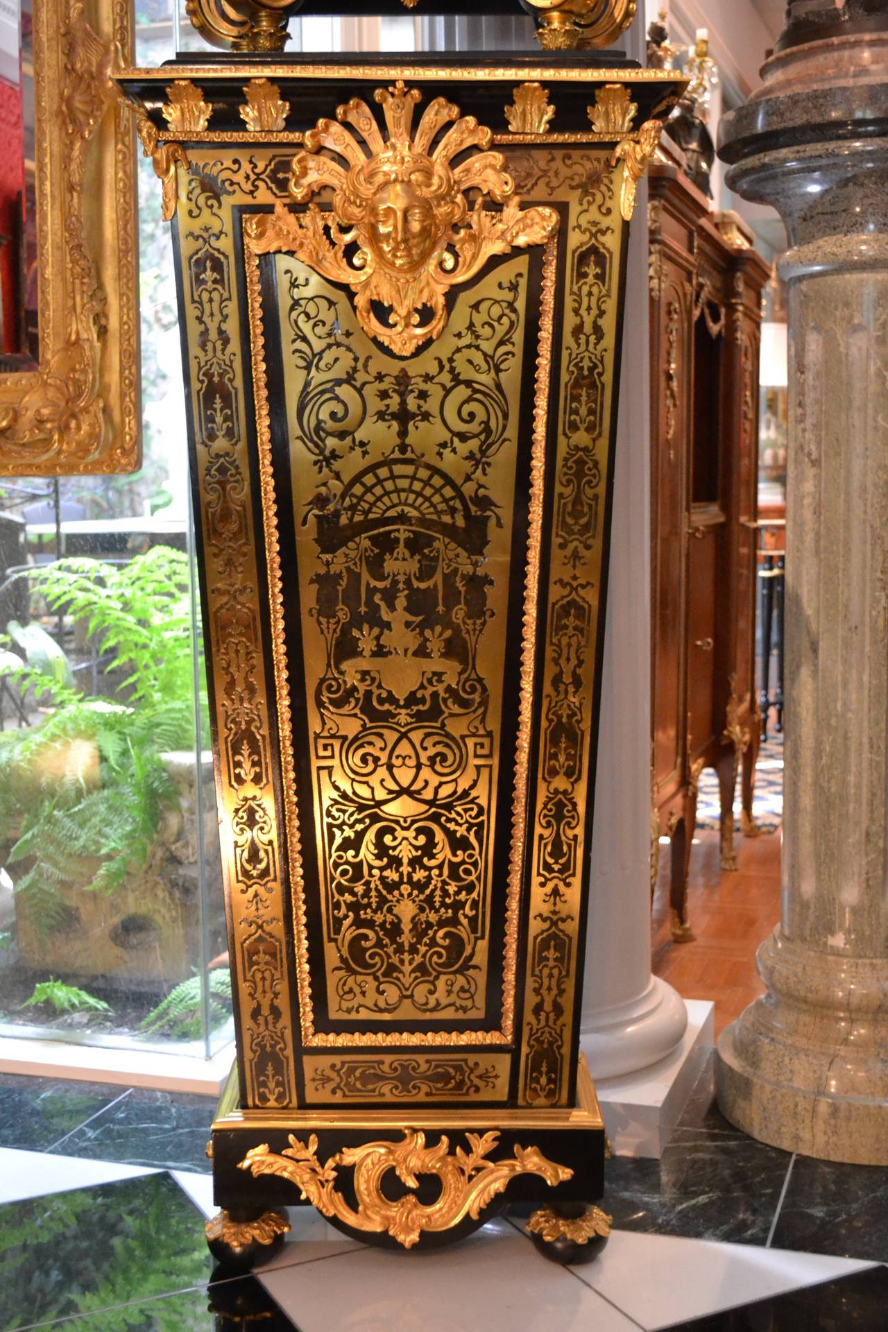 French 19th Century Boulle Longcase Clock with Provenance For Sale