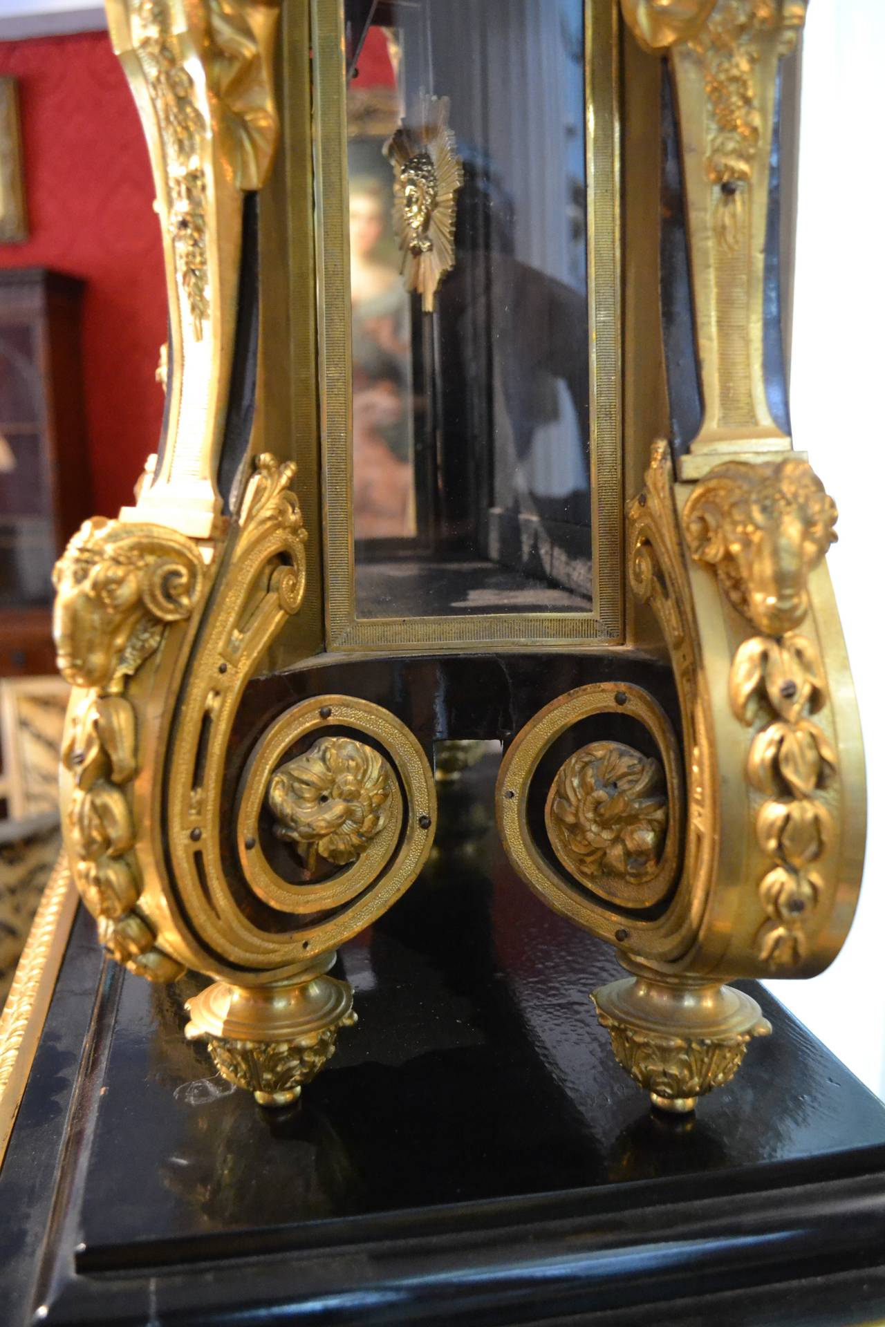 Bronze 19th Century Boulle Longcase Clock with Provenance For Sale