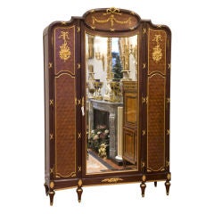 French Louis XVI style armoire attributed to Linke