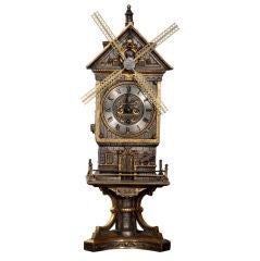 Antique 19thC French windmill clock