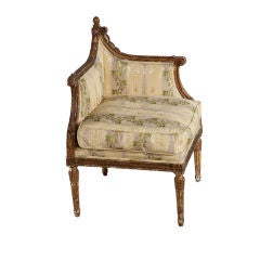 18thC French gilt wood corner chair
