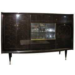 Vintage French inlaid vitrine/ secretary/ bar /desk