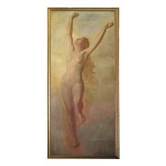 Enormous Nude Original Oil Painting Veress Zoltan Circa 1904