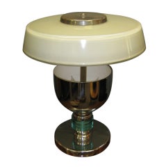 Large French Art Deco table lamp signed Holophane circa1930
