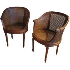 Pair of original French late 19th century bergeres