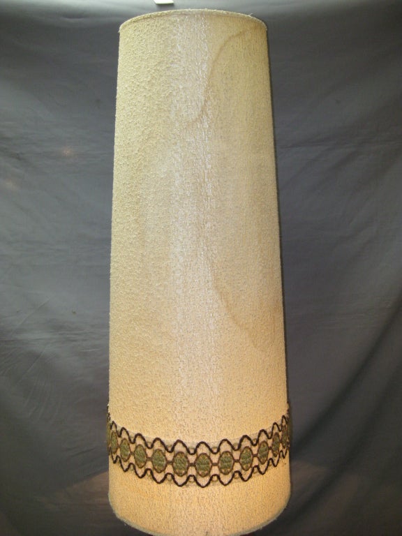 Tall Mid century French earthenware table/ floor lamp 4