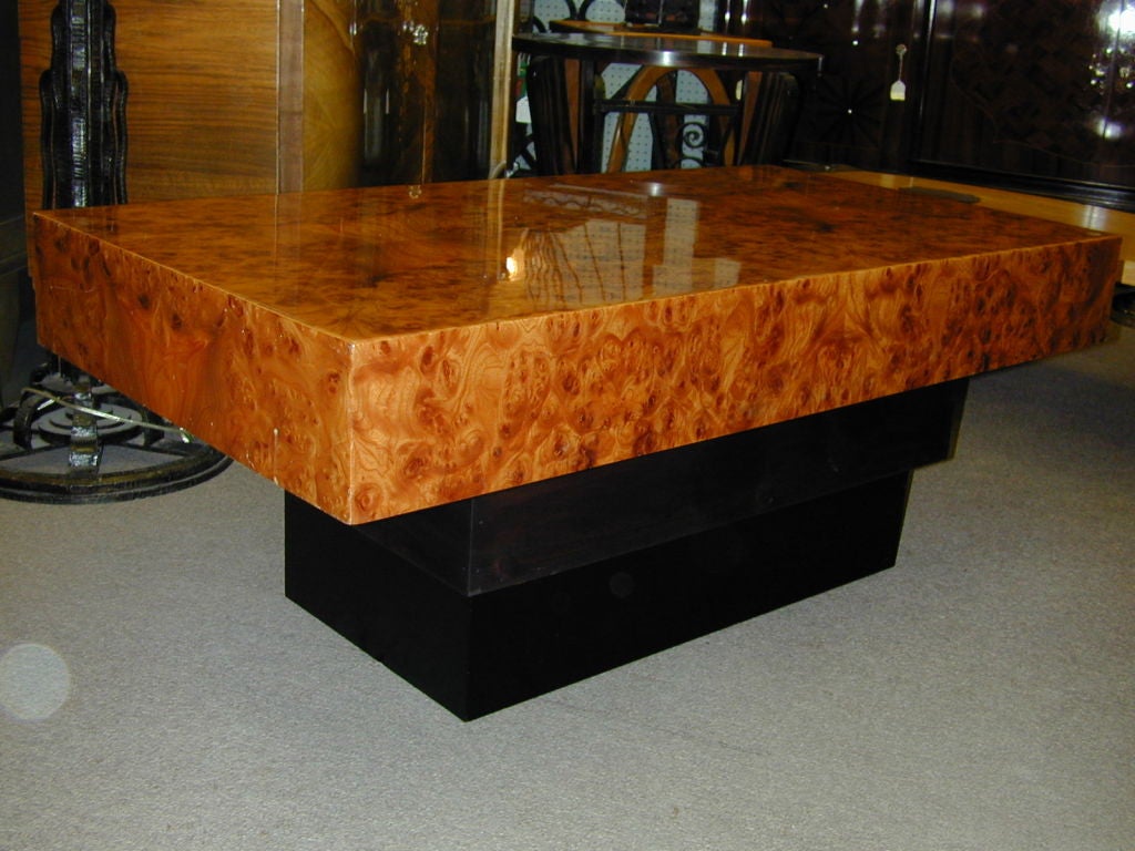 French Modernist burl wood coffee table 2