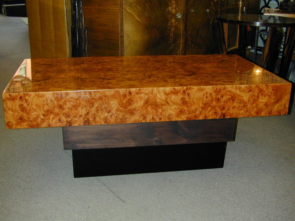 French Modernist burl wood coffee table 3