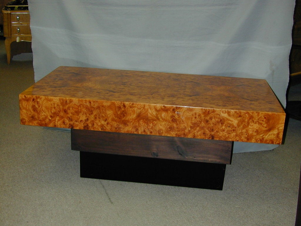 French Modernist burl wood coffee table 4