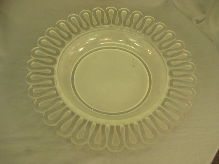 Verlys frosted and polished glass centerpiece- France 1930