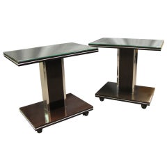 Pair of French Modernist side tables 1945
