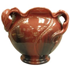 Antique Large French glazed pottery planter /centerpice circa 1920